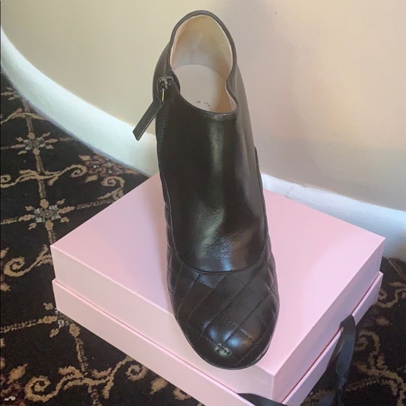 SOLD CHANEL NWT Chanel Black Lambskin Bootie. 38 - Picture 7 of 7